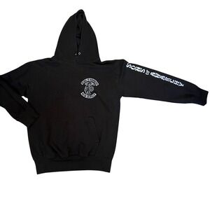 Sons of Anarchy New Jersey Hoodie Black Grim Reaper Logo Sweatshirt  Adult Small